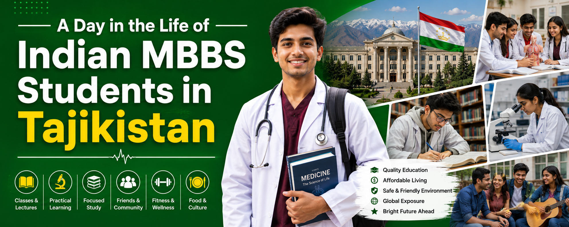 A Day in the Life of Indian MBBS Students in Tajikistan