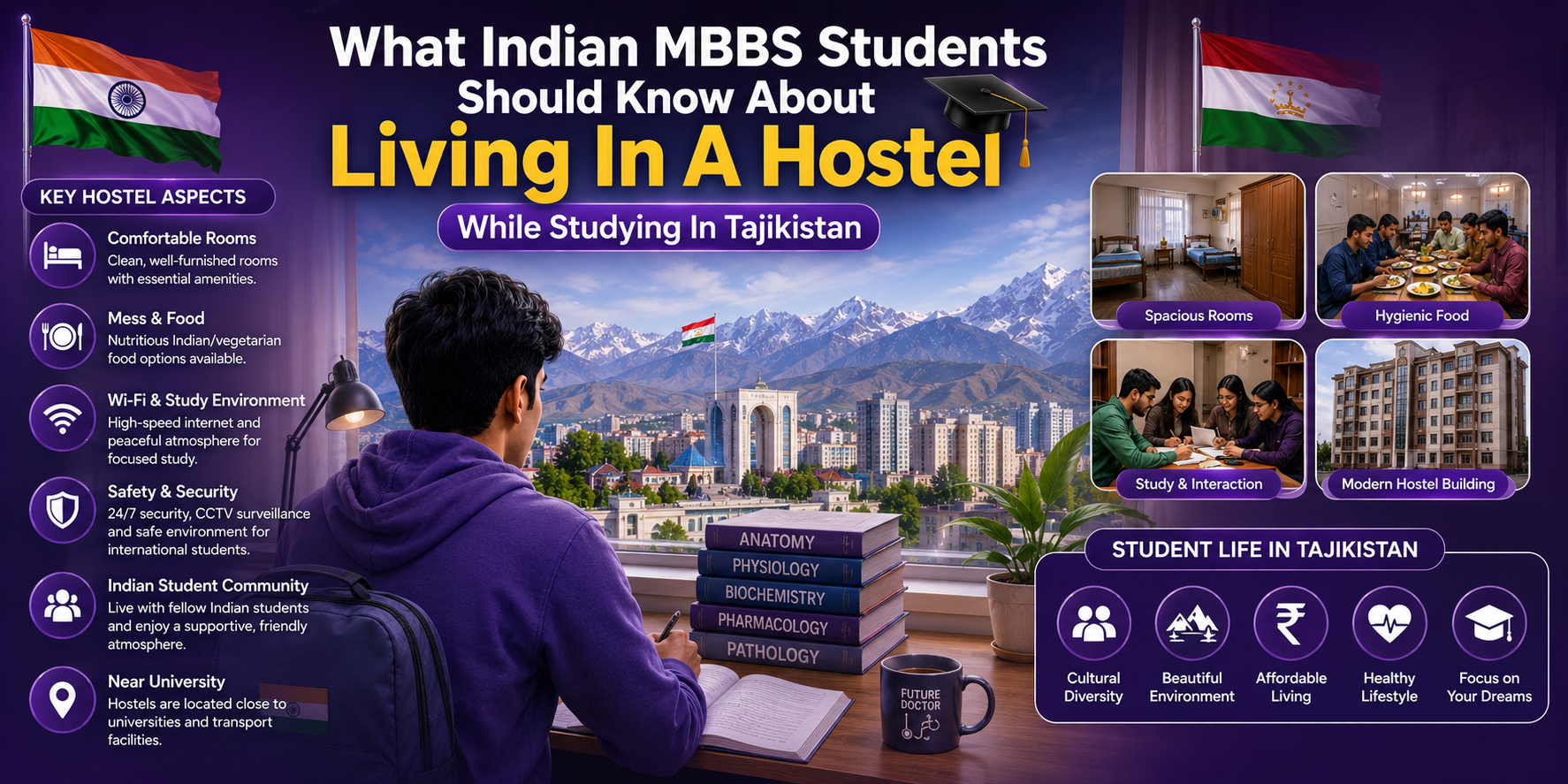 What Indian MBBS Students Should Know About Living In A Hostel While Studying In Tajikistan