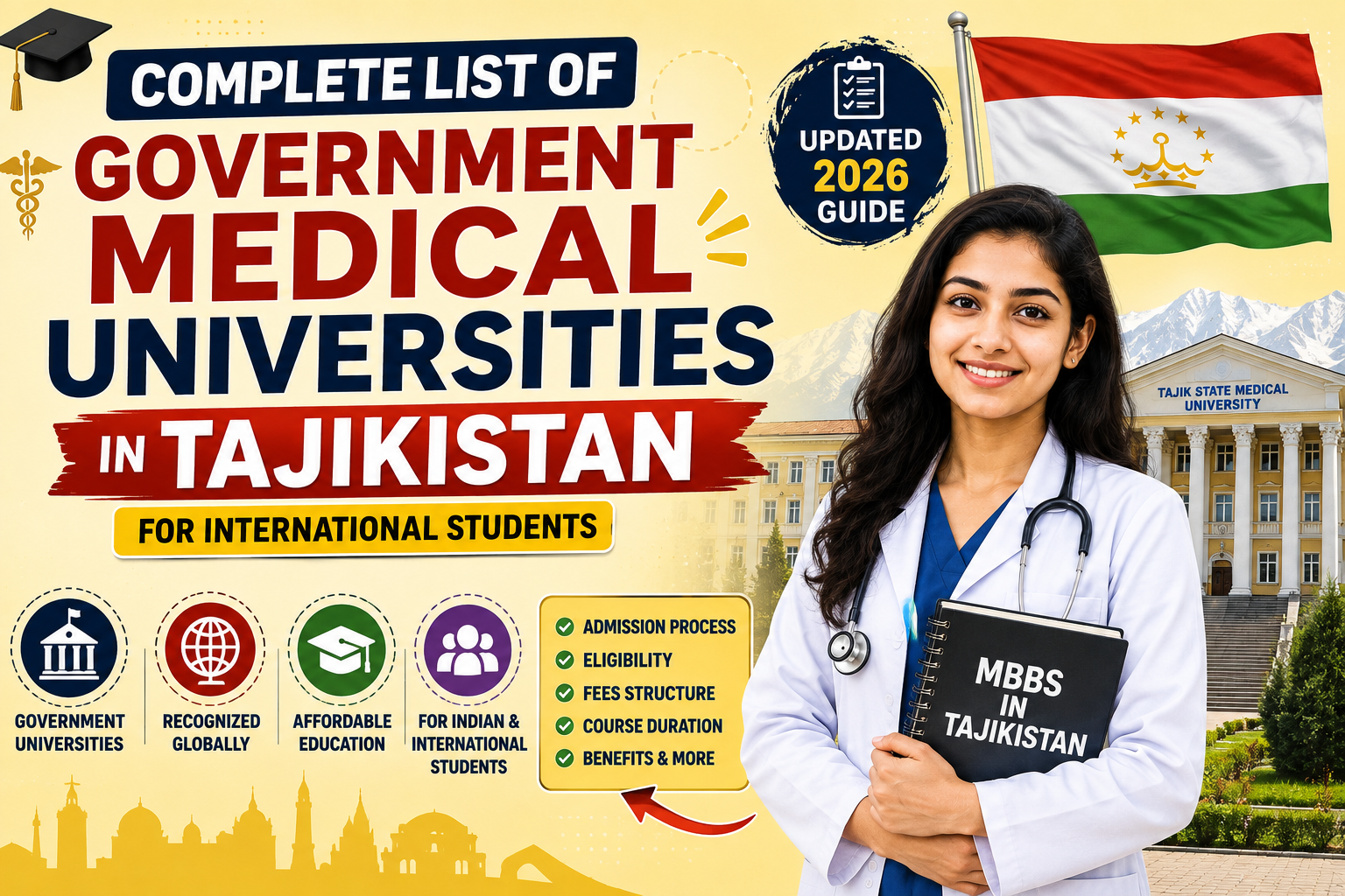 Complete List of Government Medical Universities in Tajikistan for International Students