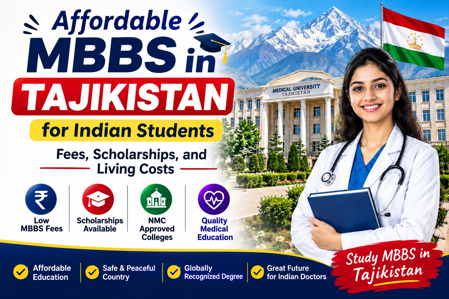 Affordable MBBS in Tajikistan for Indian Students: Fees, Scholarships, and Living Costs