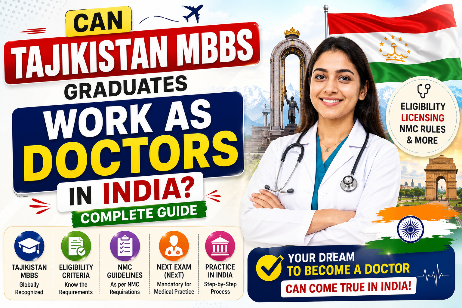 Can Tajikistan MBBS Graduates Work as Doctors in India? Complete Guide