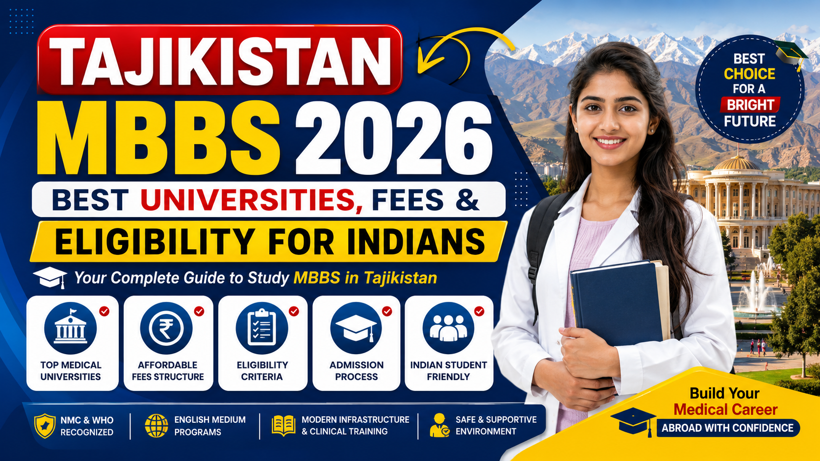 Tajikistan MBBS 2026: Best Universities, Fees & Eligibility for Indians